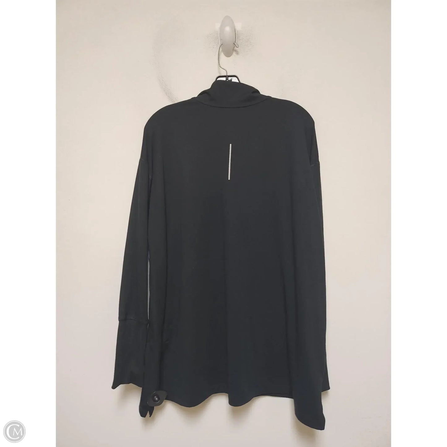 Athletic Top Long Sleeve Collar By Nike Apparel In Black, Size: 2x