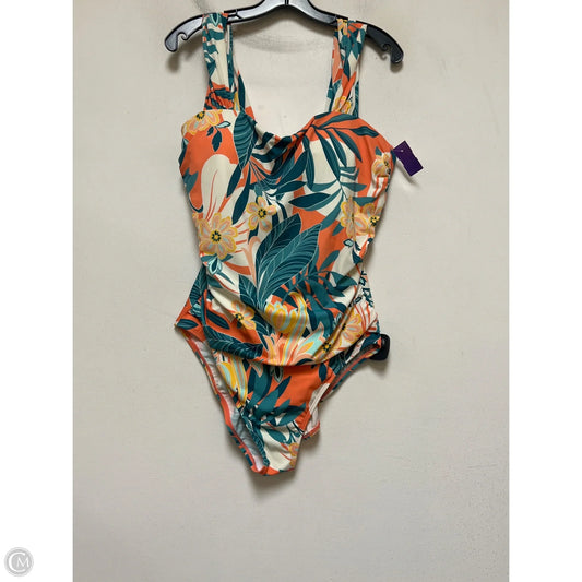 Swimsuit By Jantzen In Tropical Print, Size: Xl