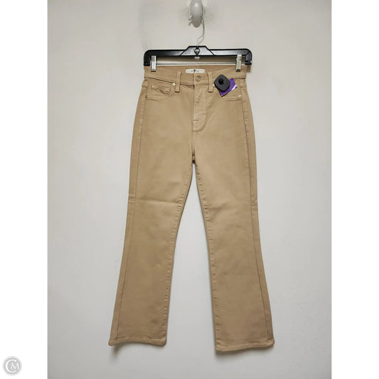Jeans Boot Cut By 7 For All Mankind In Tan, Size: 2