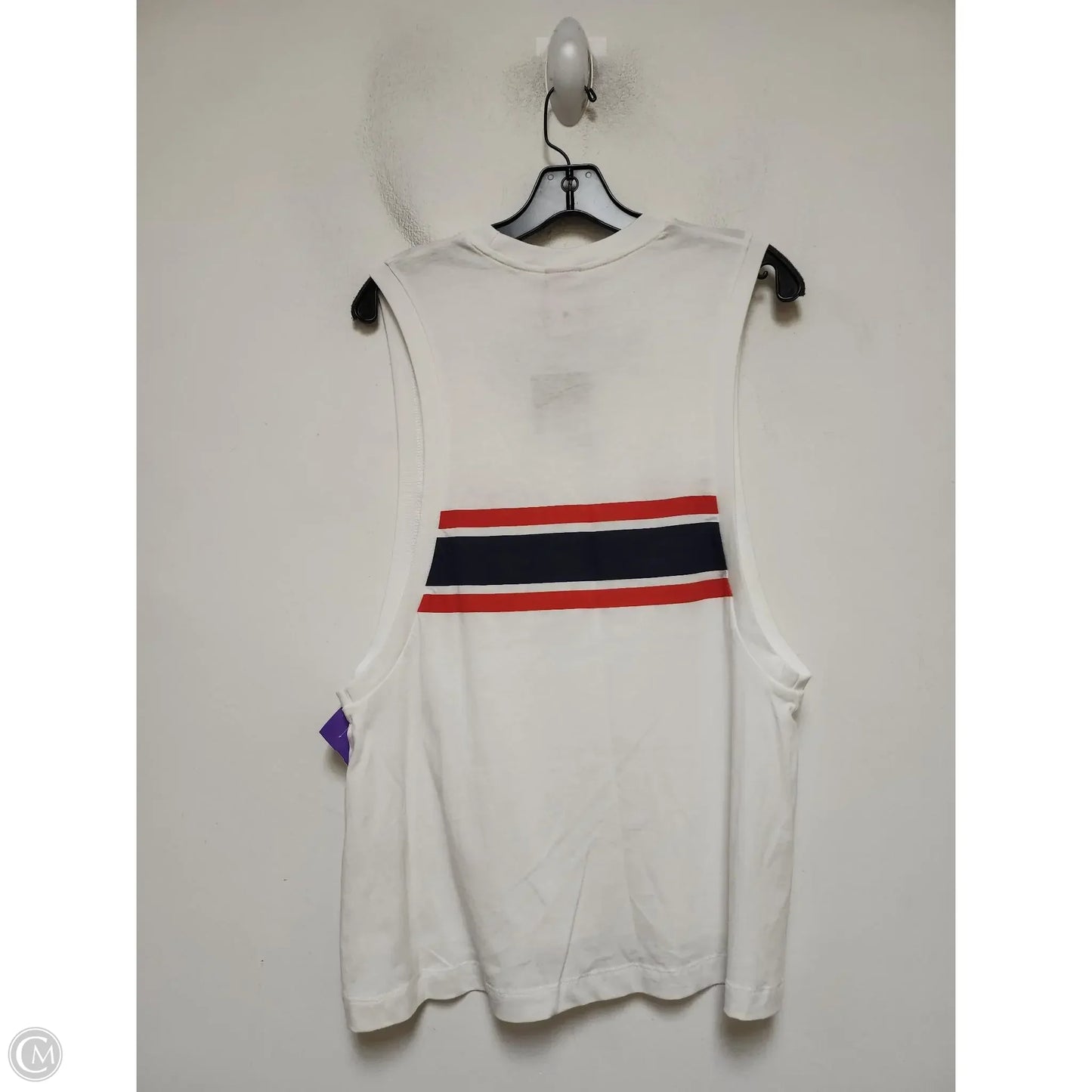 Athletic Tank Top By Nike Apparel In Blue & Red & White, Size: L