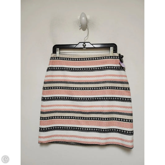 Skirt Mini & Short By Loft In Striped Pattern, Size: 6