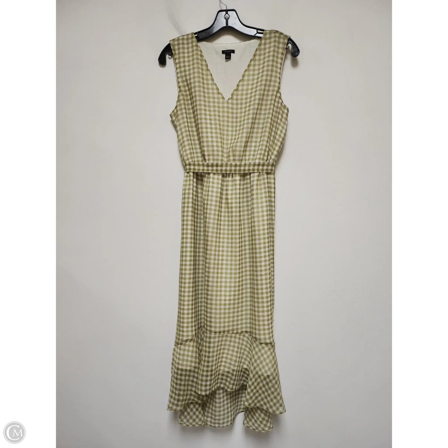 Dress Casual Midi By Ann Taylor In Checkered Pattern, Size: S