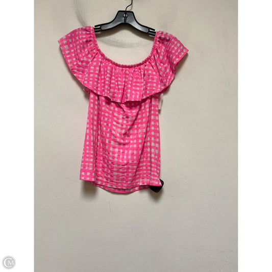 Top Short Sleeve Designer By Lilly Pulitzer In Checkered Pattern, Size: Xs