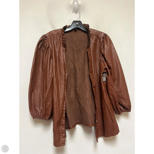 Top Long Sleeve By Marc New York In Brown, Size: L