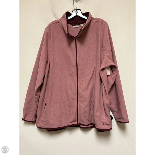 Jacket Fleece By L.l. Bean In Mauve, Size: 3x