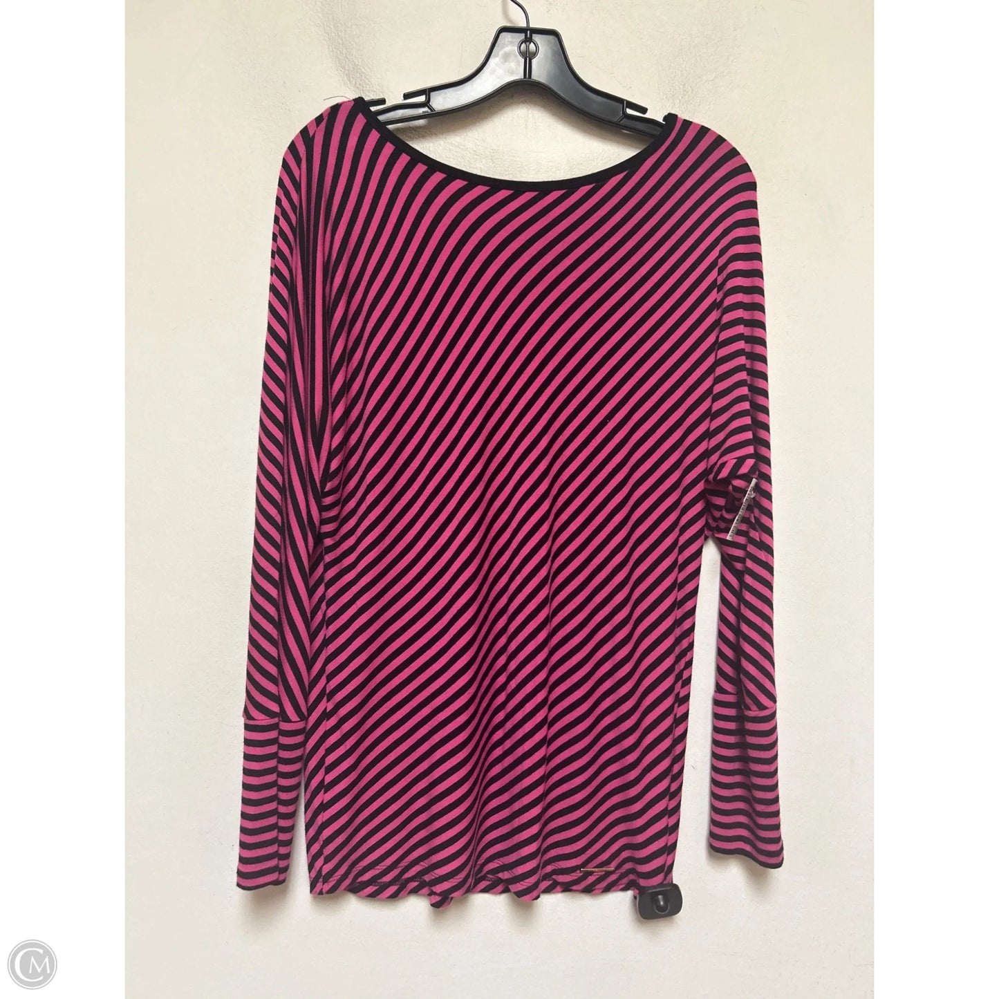 Top Long Sleeve Basic By Michael By Michael Kors In Striped Pattern, Size: S