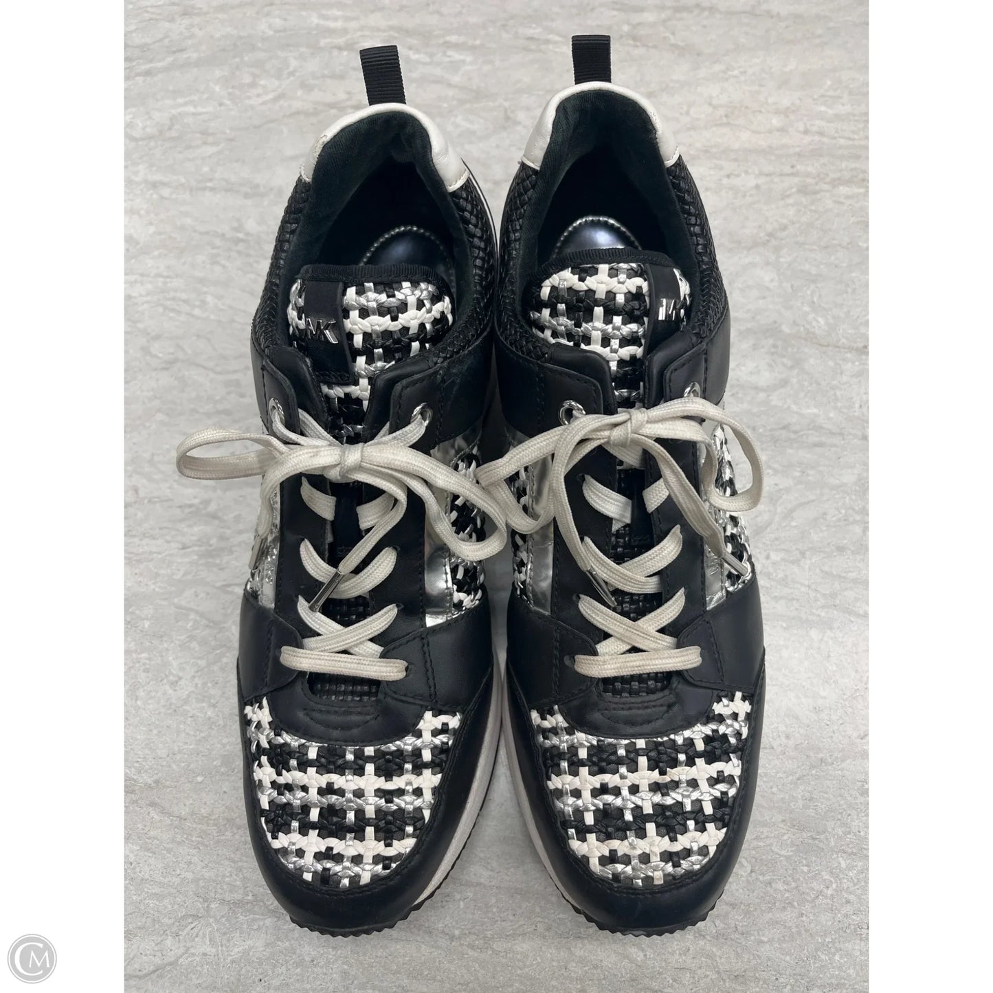Shoes Sneakers By Michael By Michael Kors In Black & White, Size: 10