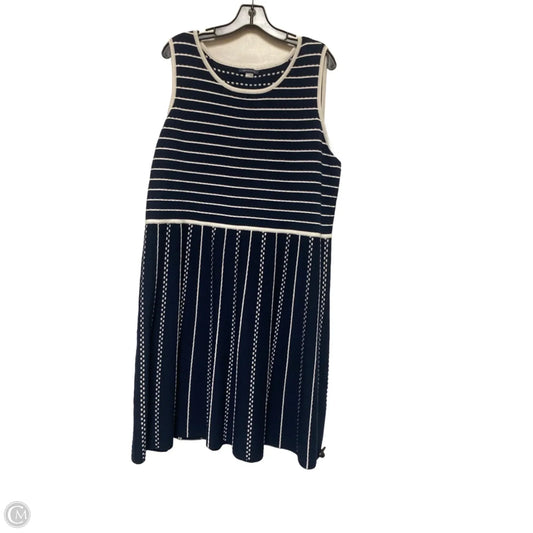 Dress Casual Short By Tommy Hilfiger In Blue & White, Size: 1x