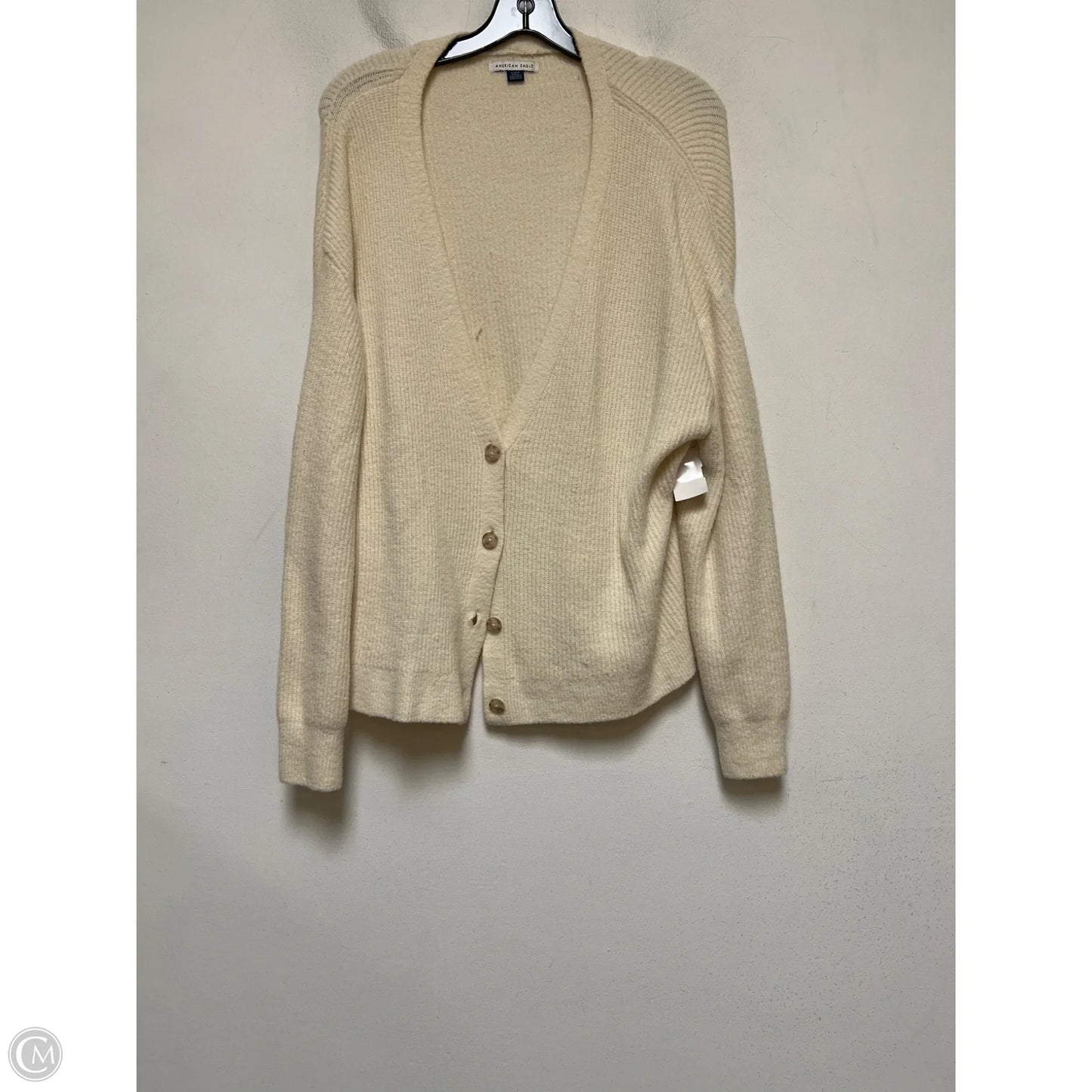 Sweater Cardigan By American Eagle In Cream, Size: S