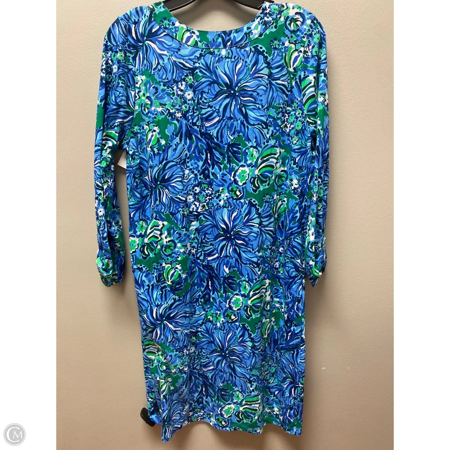 Dress Designer By Lilly Pulitzer In Blue & Green, Size: L