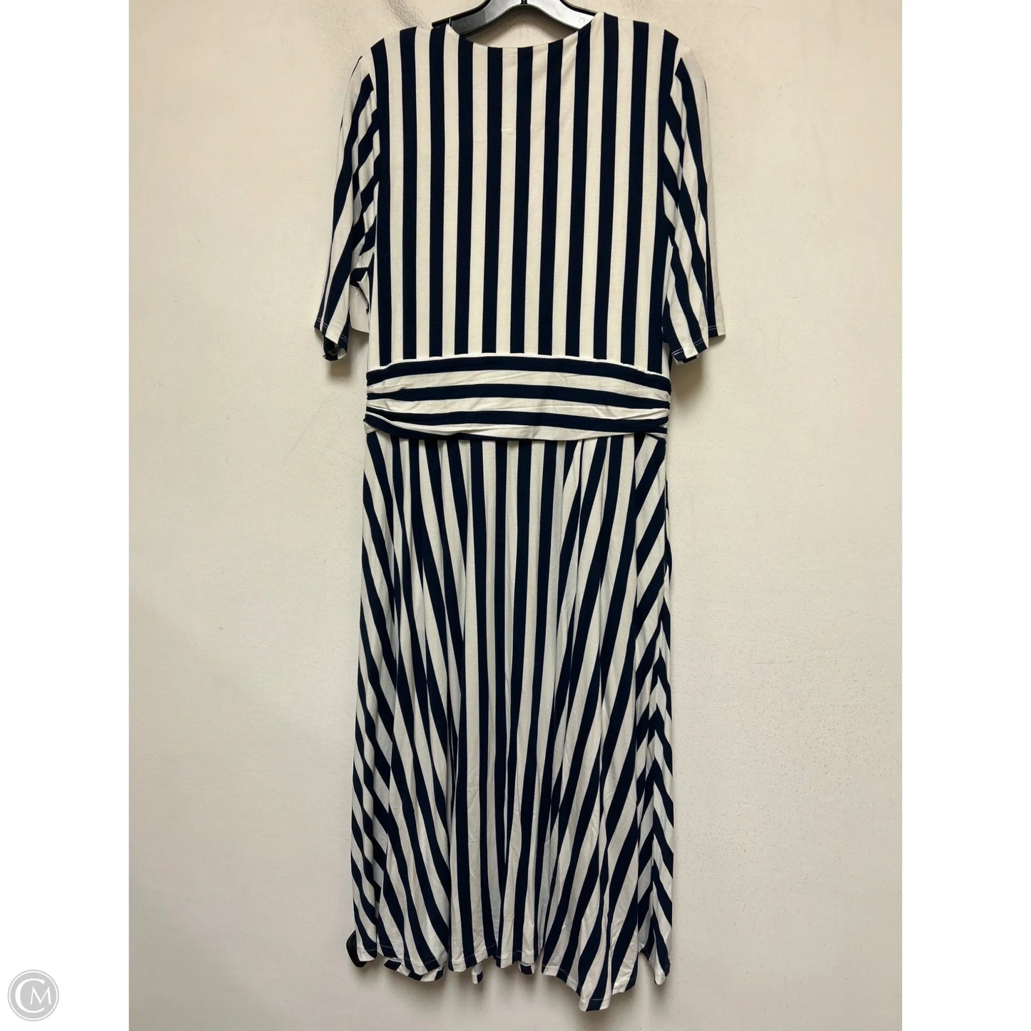 Dress Casual Midi By Boden In Striped Pattern, Size: L