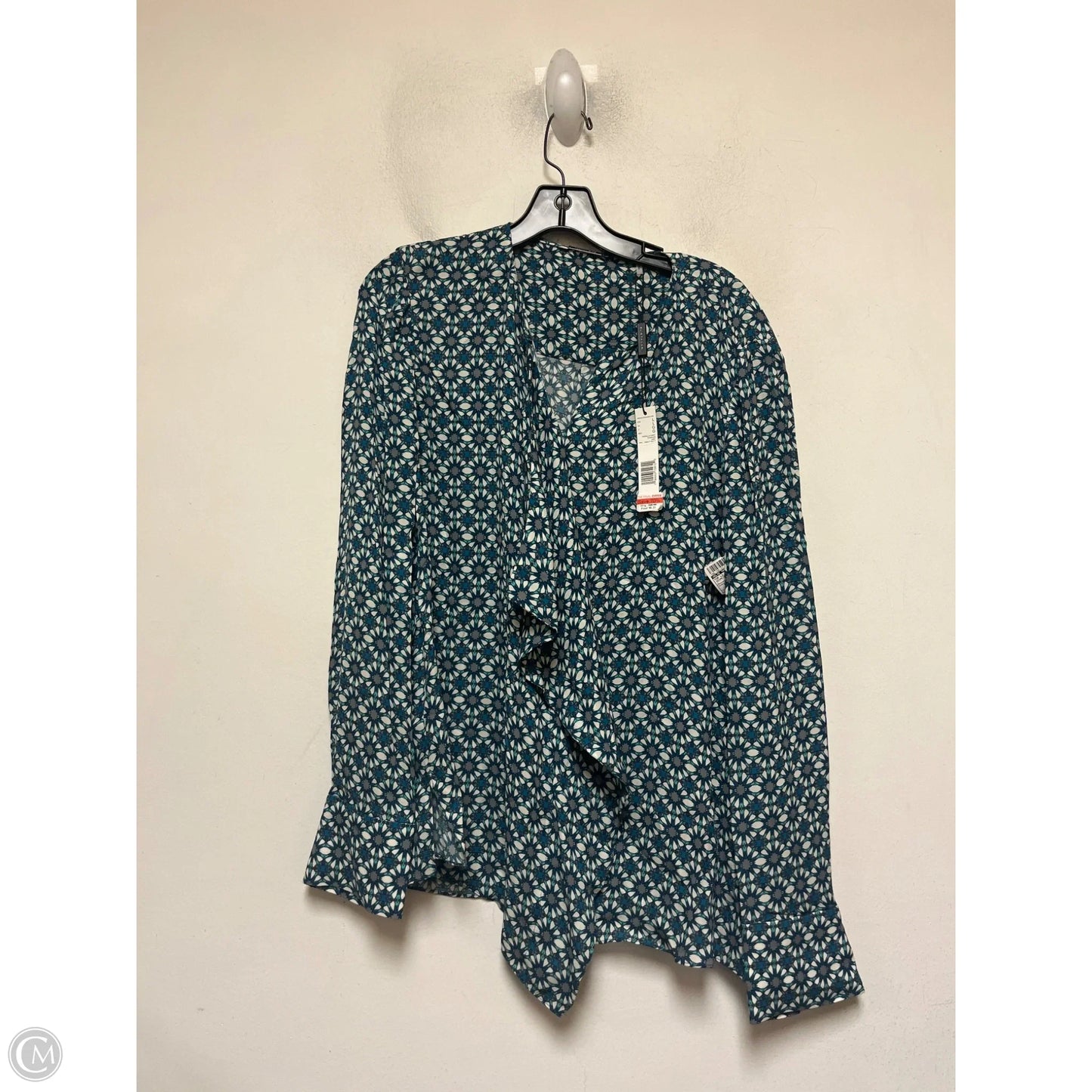 Top Long Sleeve By Elie Tahari In Geometric Pattern, Size: L