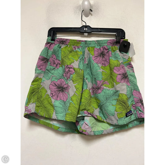 Athletic Shorts By Patagonia In Green & Purple, Size: M