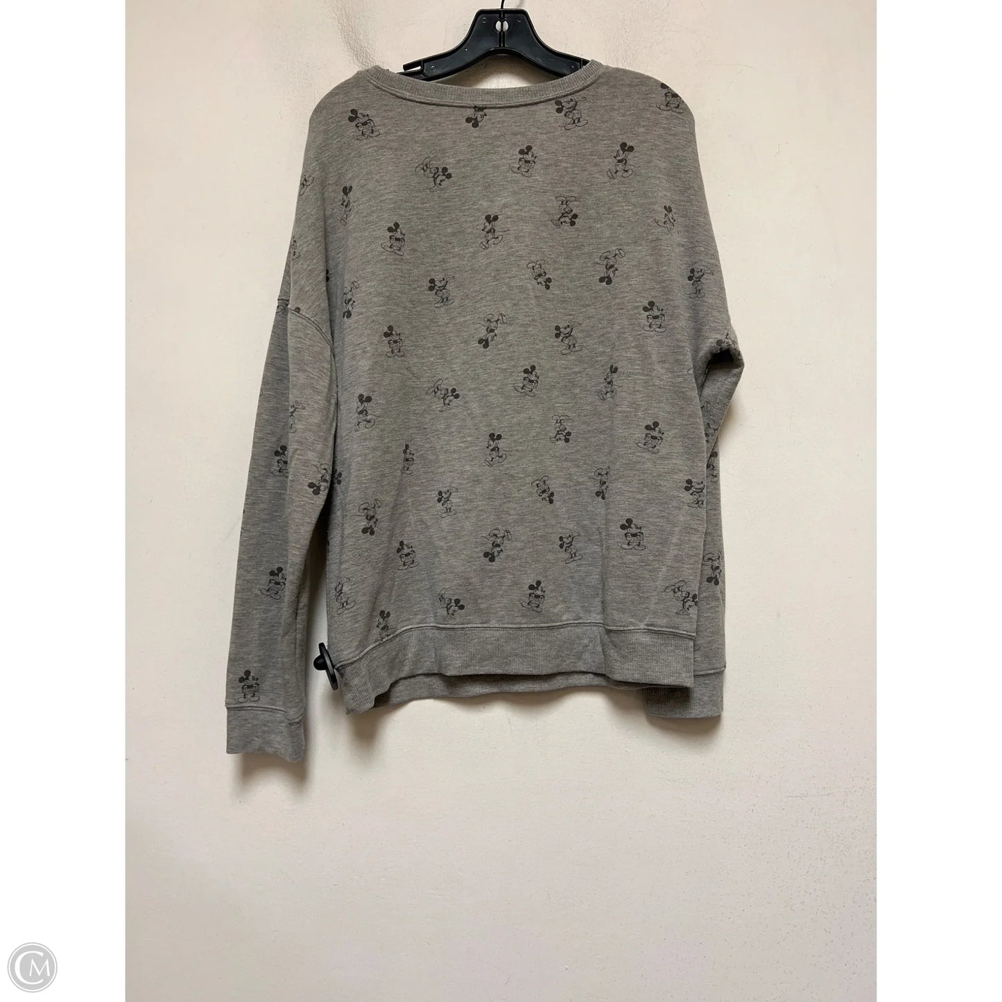 Sweatshirt Crewneck By Disney In Black & Grey, Size: Xl