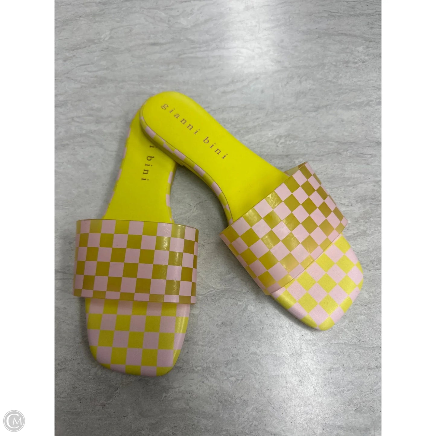 Sandals Flats By Gianni Bini In Pink & Yellow, Size: 7