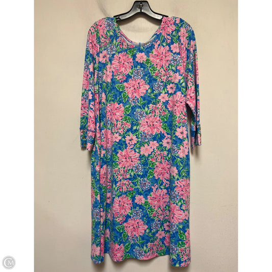 Dress Designer By Lilly Pulitzer In Floral Print, Size: Xl