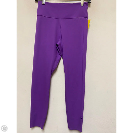 Athletic Leggings By Nike Apparel In Purple, Size: M