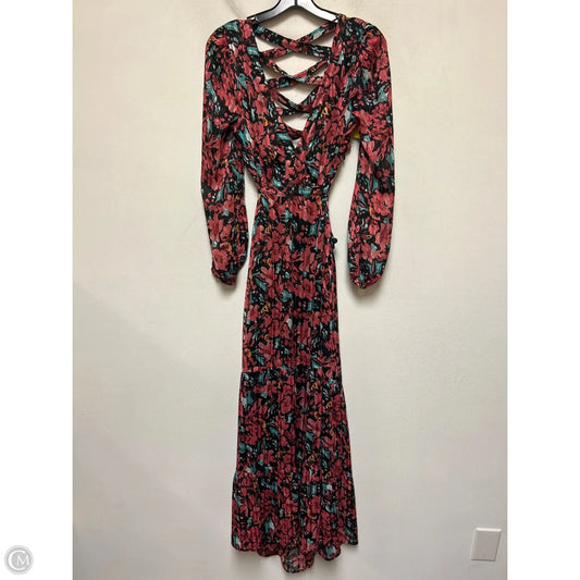 Dress Casual Maxi By Skies Are Blue In Black & Pink, Size: Xs