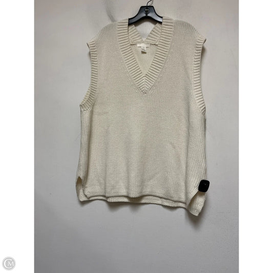 Vest Sweater By H&m In Cream, Size: L