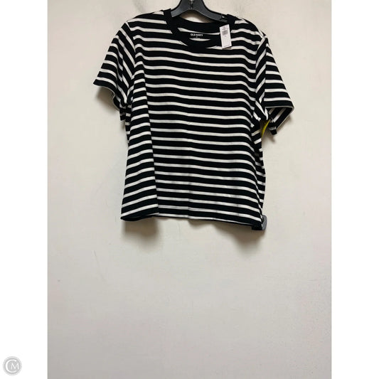 Top Short Sleeve By Old Navy In Striped Pattern, Size: L