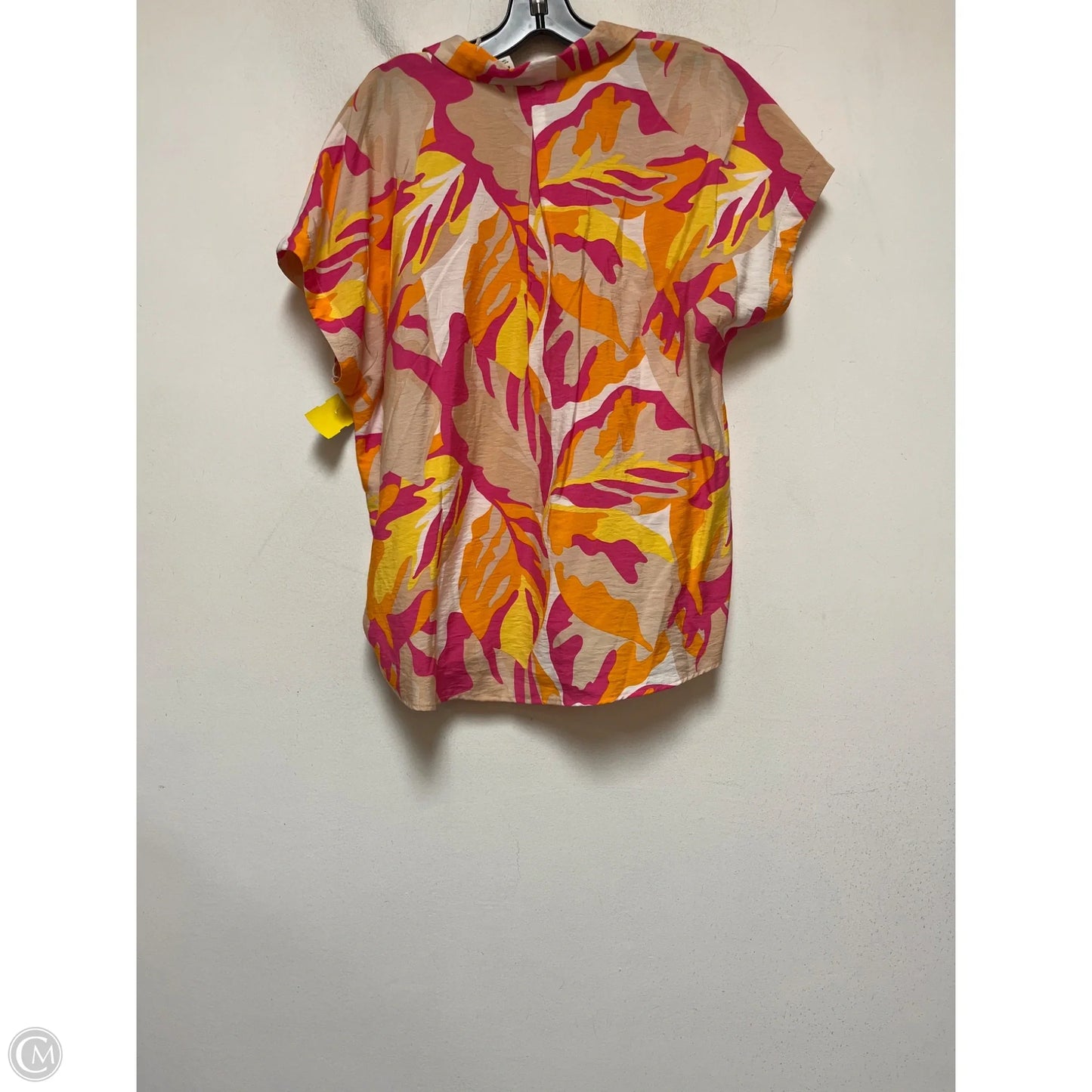 Top Short Sleeve By Joie In Orange & Pink, Size: M