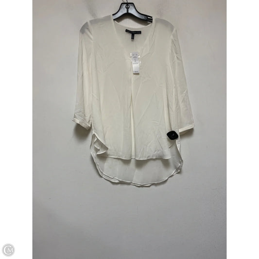 Top Long Sleeve By White House Black Market In Ivory, Size: Xs