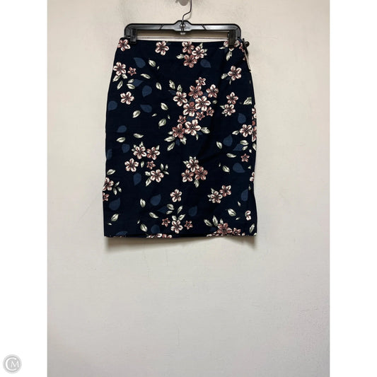Skirt Midi By Loft In Floral Print, Size: 4
