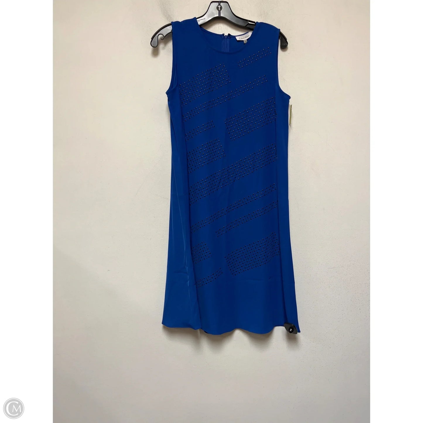 Dress Casual Midi By Calvin Klein In Blue, Size: M
