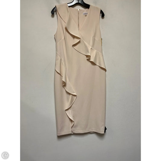 Dress Casual Midi By Calvin Klein In Peach, Size: M