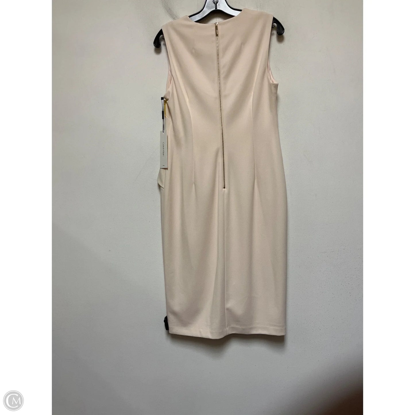 Dress Casual Midi By Calvin Klein In Peach, Size: M