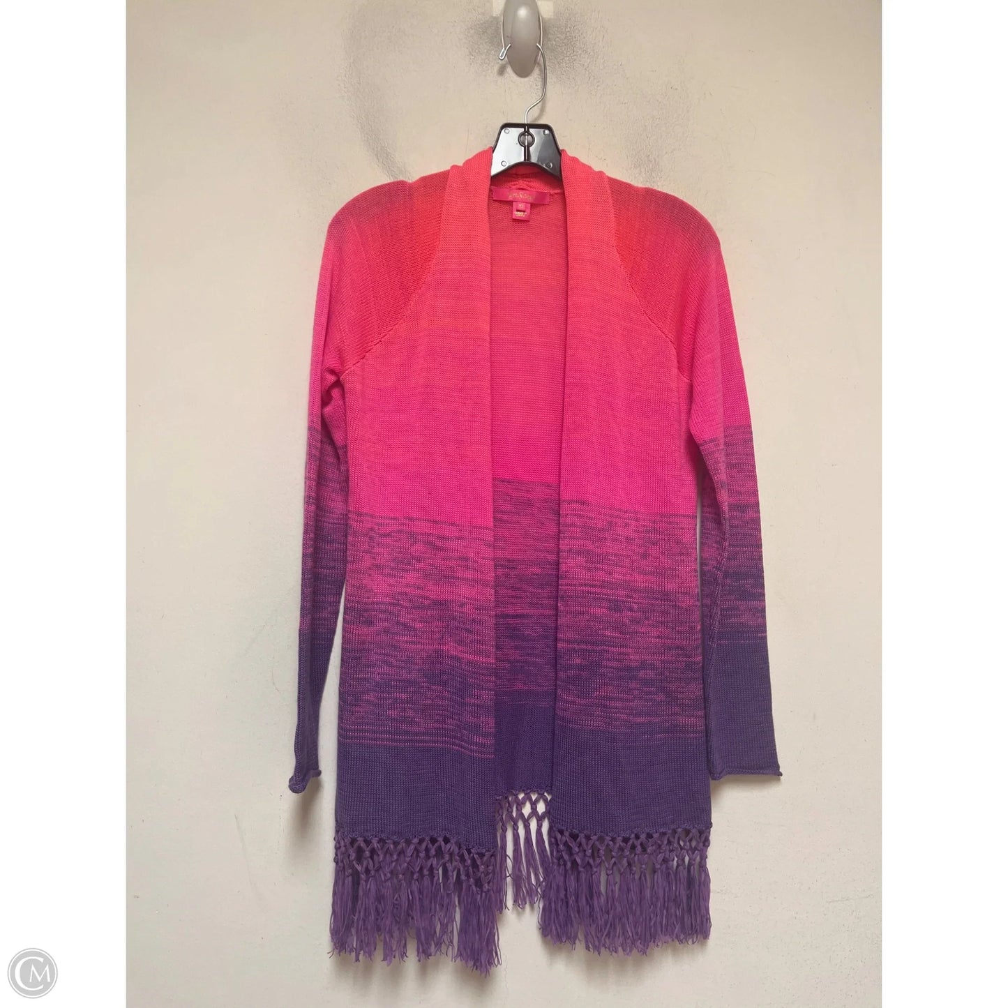 Cardigan Designer By Lilly Pulitzer In Pink & Purple, Size: Xs