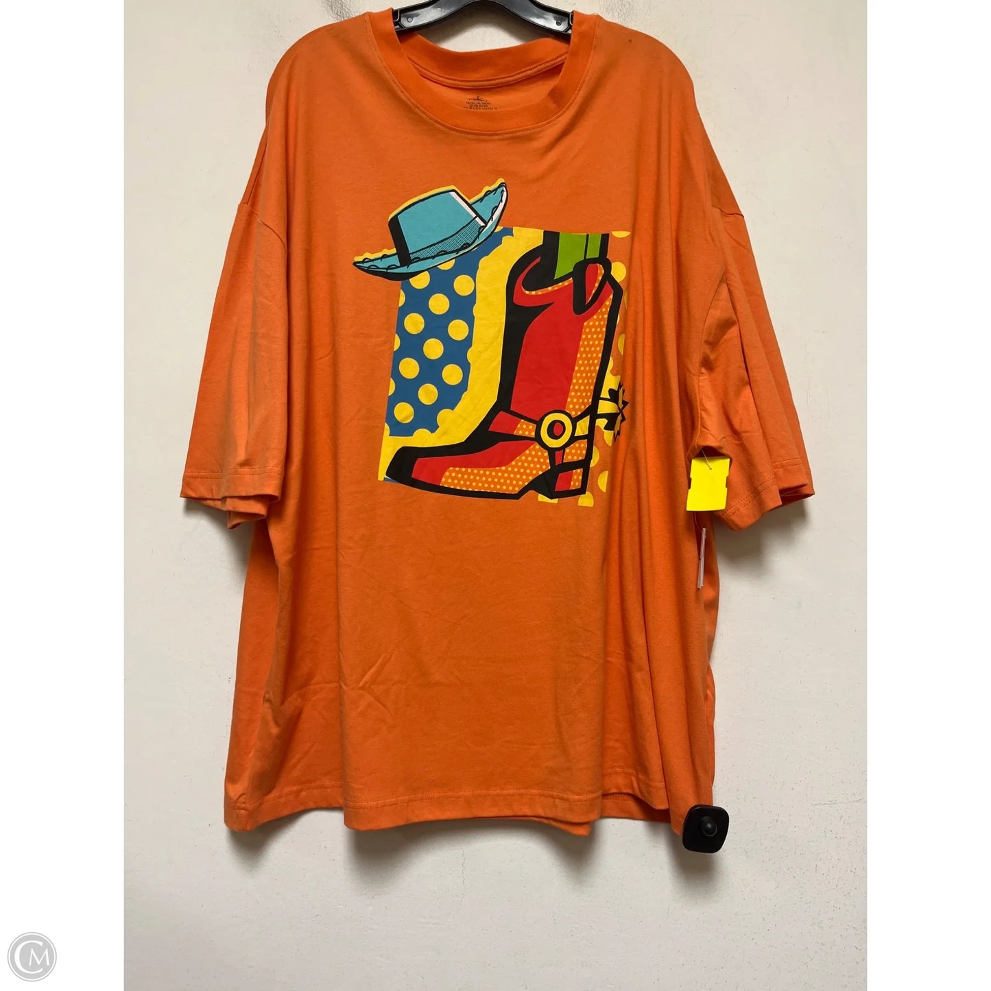 Top Short Sleeve By Disney In Orange, Size: 2x