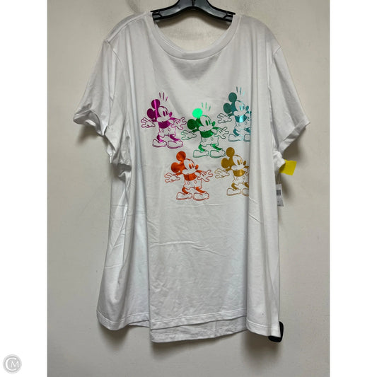 Top Short Sleeve By Disney In Multi-colored, Size: 3x