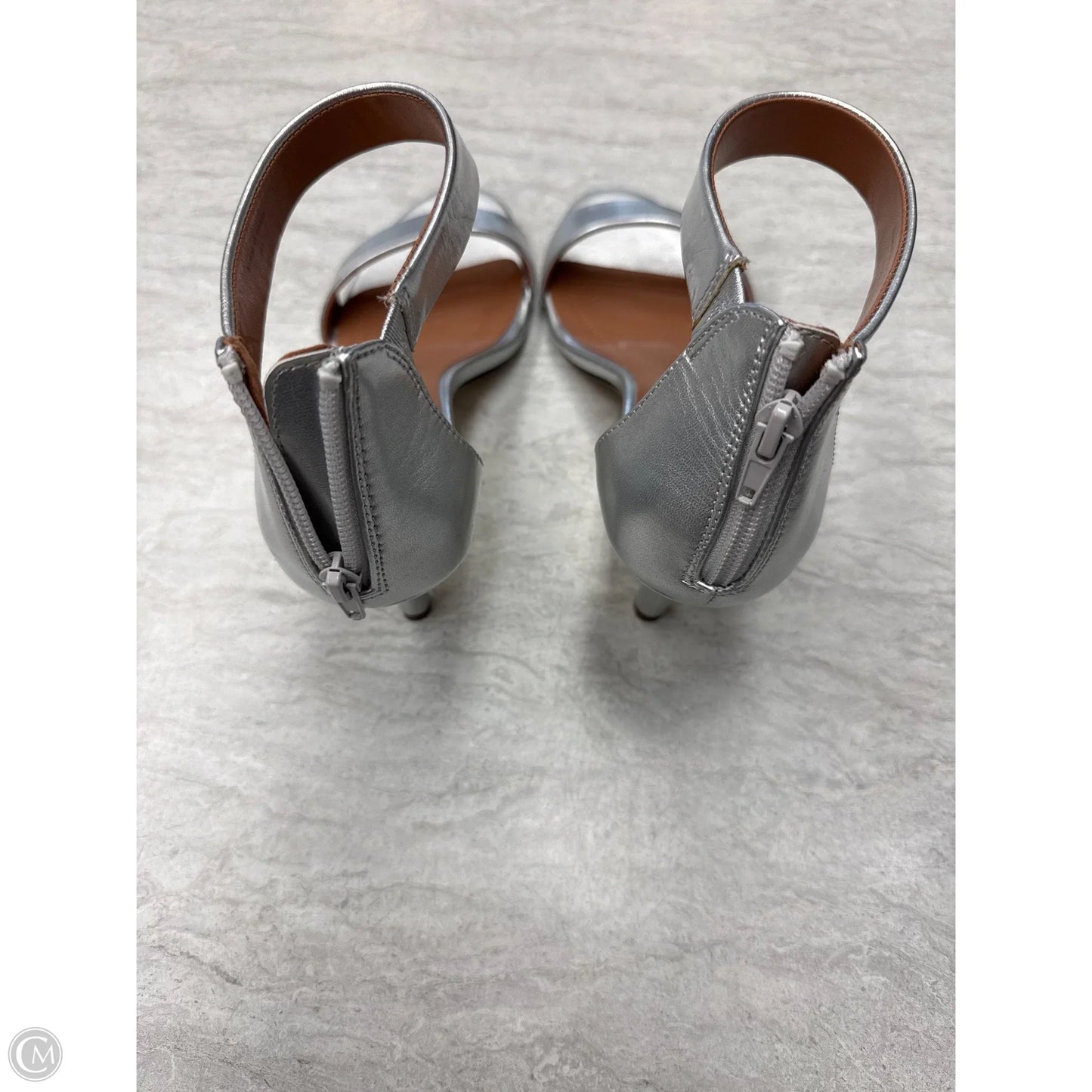 Sandals Heels Block By Style And Company In Silver, Size: 9.5