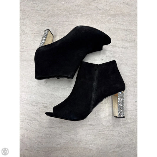 Boots Ankle Heels By Clothes Mentor In Black, Size: 10