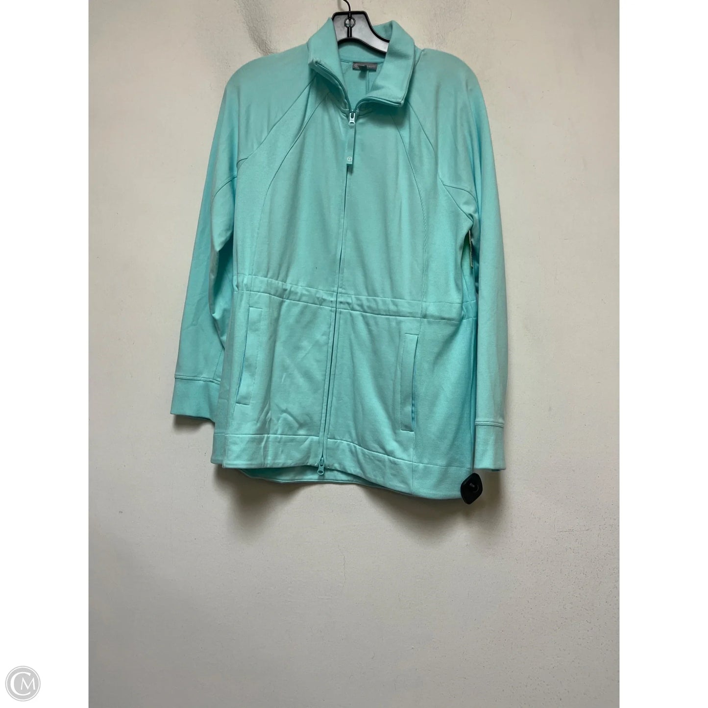 Athletic Jacket By Talbots In Aqua, Size: L