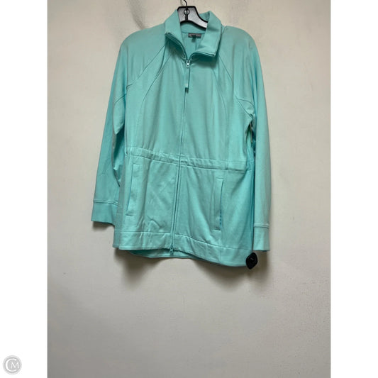 Athletic Jacket By Talbots In Aqua, Size: L