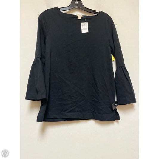 Top Long Sleeve By J. Crew In Black, Size: S