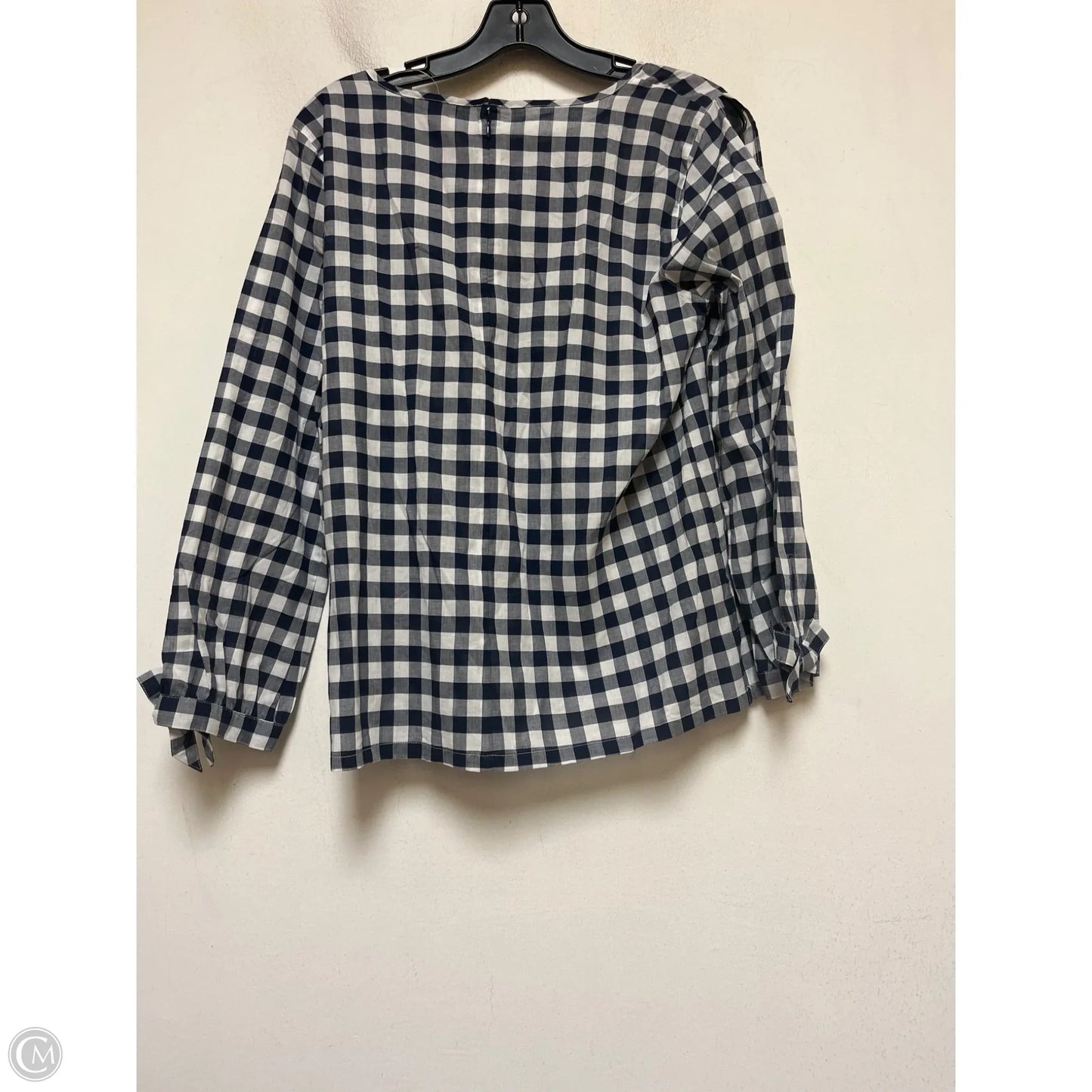 Top Long Sleeve By J. Crew In Checkered Pattern, Size: Xs
