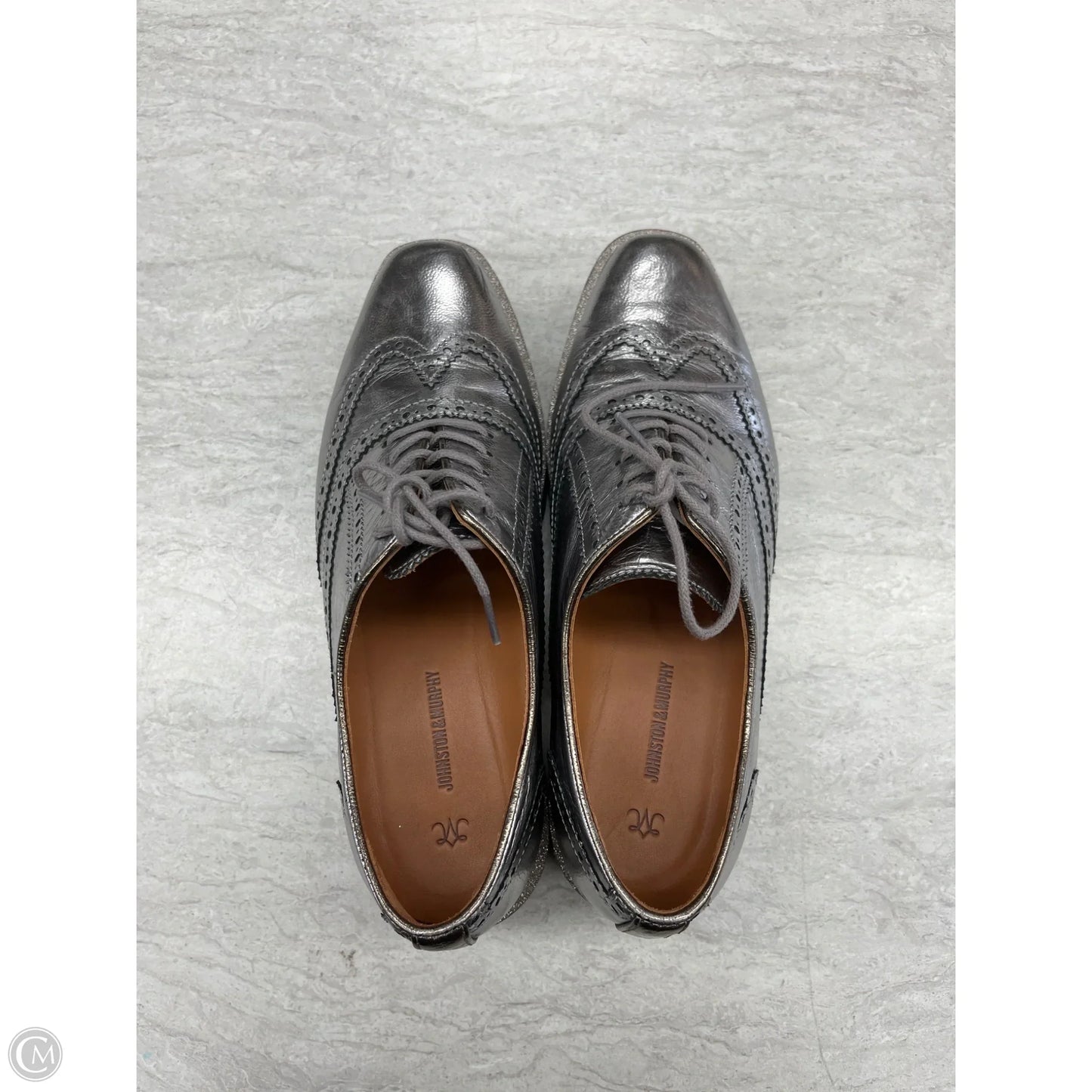 Shoes Sneakers By Johnston & Murphy In Silver, Size: 7