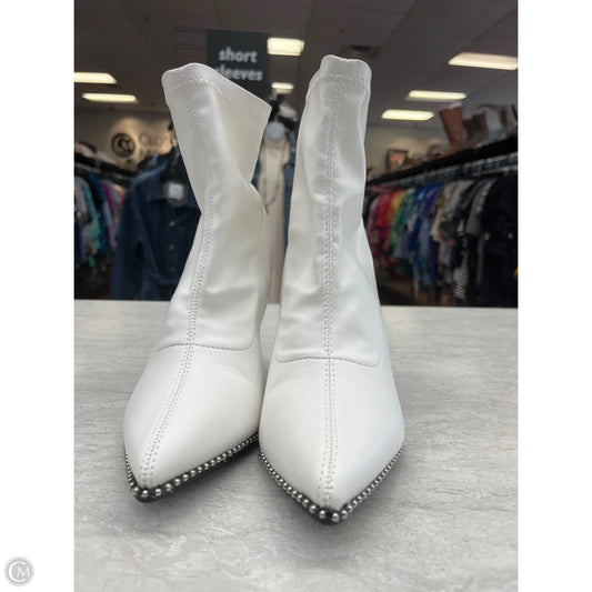 Boots Ankle Heels By Bar Iii In White, Size: 7