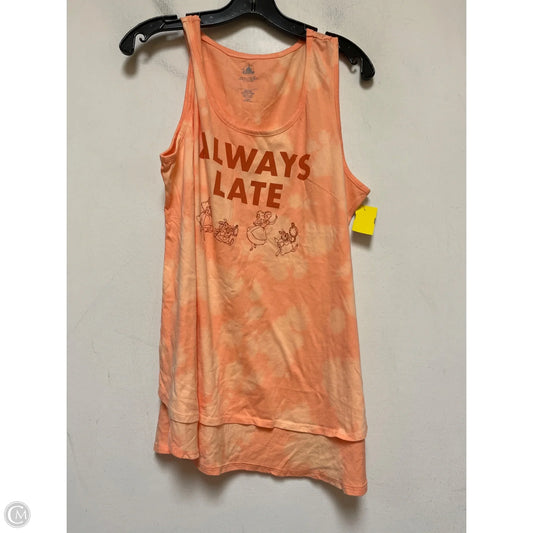 Top Sleeveless By Disney In Orange, Size: L