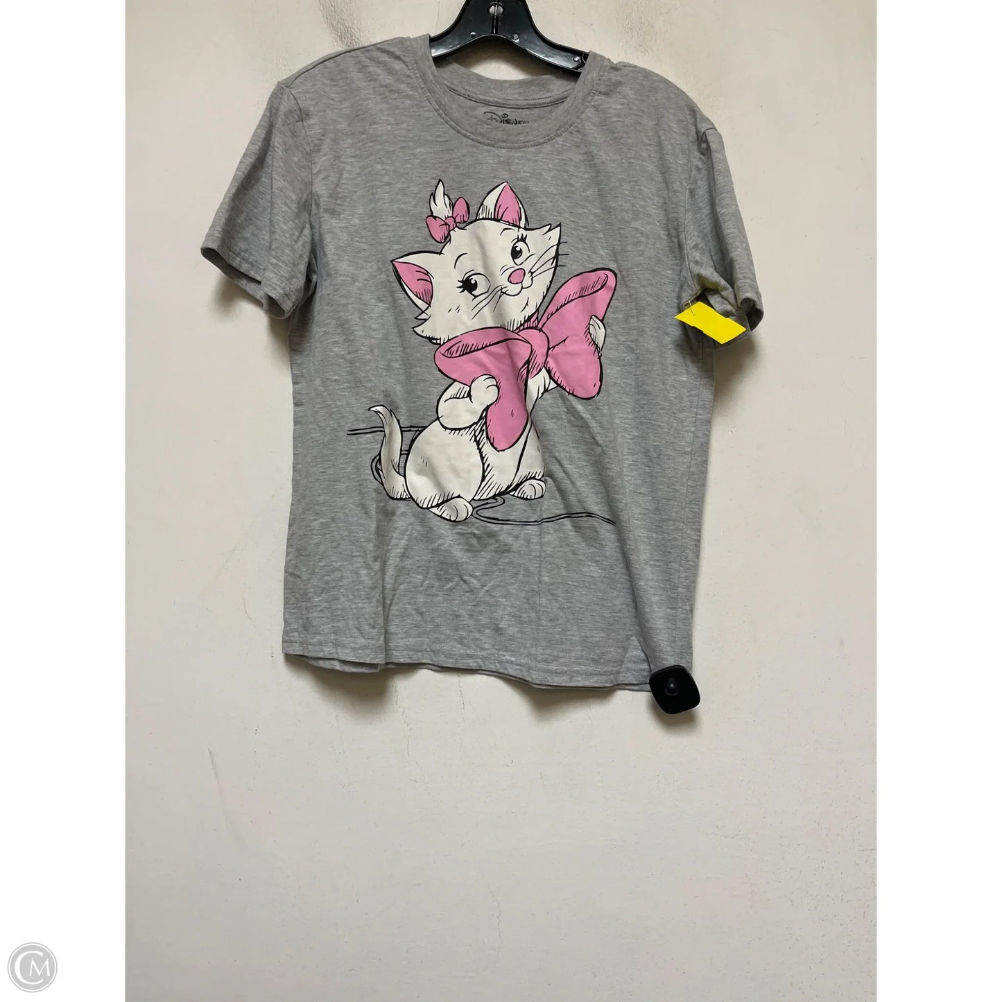 Top Short Sleeve Basic By Disney In Grey & Pink, Size: S