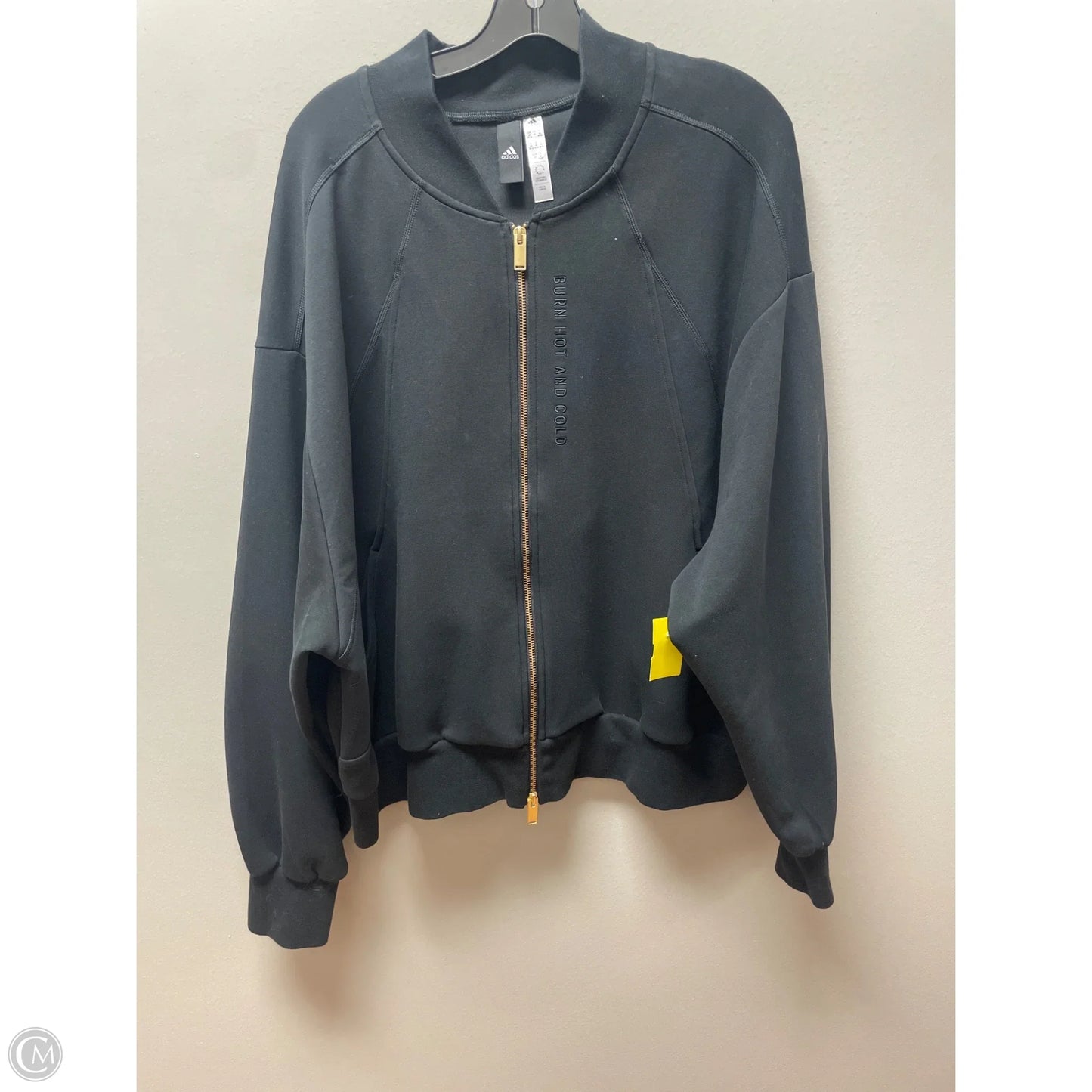 Athletic Jacket By Adidas In Black, Size: 4x