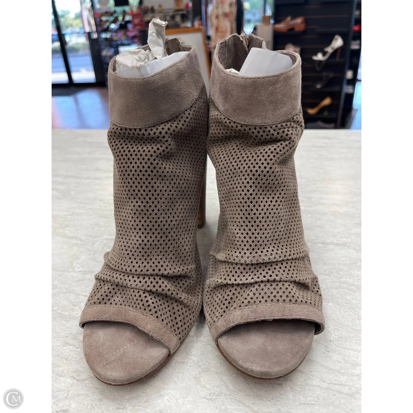 Shoes Heels Block By Vince Camuto In Taupe, Size: 9