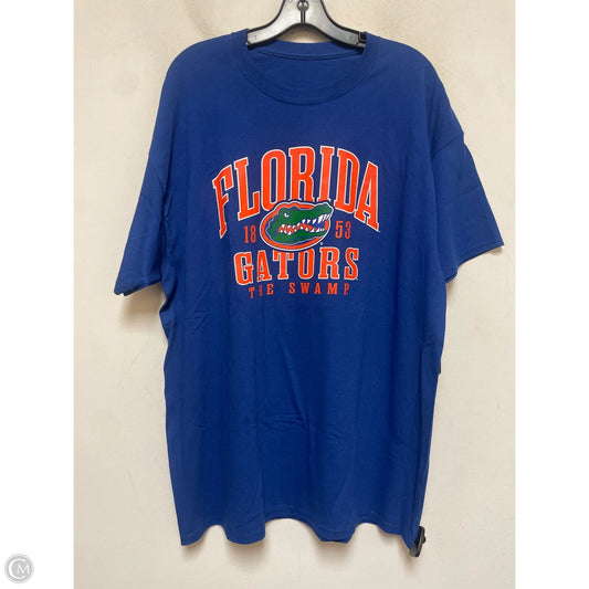 Top Short Sleeve By Clothes Mentor In Blue & Orange, Size: Xl