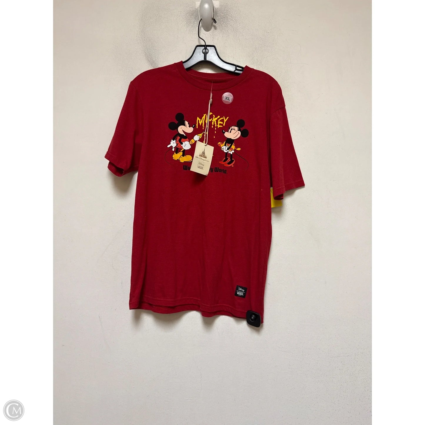 Top Short Sleeve By Disney In Red, Size: Xl