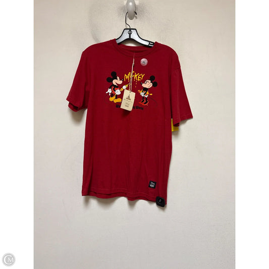 Top Short Sleeve By Disney In Red, Size: Xl
