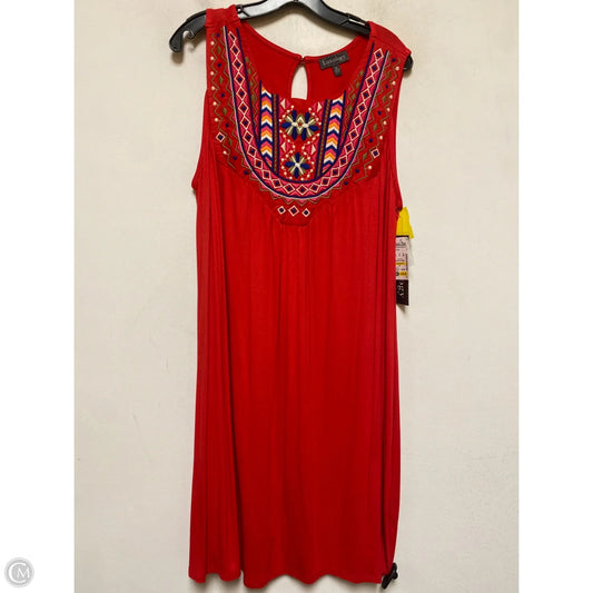 Dress Casual Short By Luxology In Red, Size: 1x