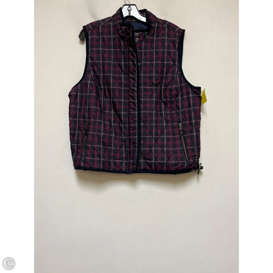 Vest Puffer & Quilted By Talbots In Plaid Pattern, Size: Xl